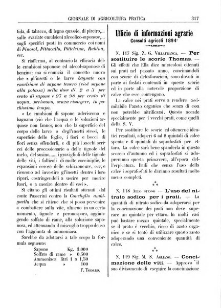 Giornale di agricoltura pratica organo ufficiale della Regia Stazione enologica sperimentale di Asti, della Regia Scuola di viticoltura, enologia e pomologia di Alba, della Regia Scuola agraria di Caluso e dei Comizi agrari di Asti e Alba