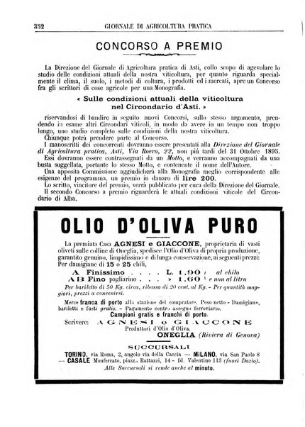 Giornale di agricoltura pratica organo ufficiale della Regia Stazione enologica sperimentale di Asti, della Regia Scuola di viticoltura, enologia e pomologia di Alba, della Regia Scuola agraria di Caluso e dei Comizi agrari di Asti e Alba