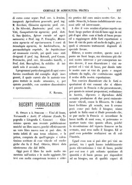 Giornale di agricoltura pratica organo ufficiale della Regia Stazione enologica sperimentale di Asti, della Regia Scuola di viticoltura, enologia e pomologia di Alba, della Regia Scuola agraria di Caluso e dei Comizi agrari di Asti e Alba