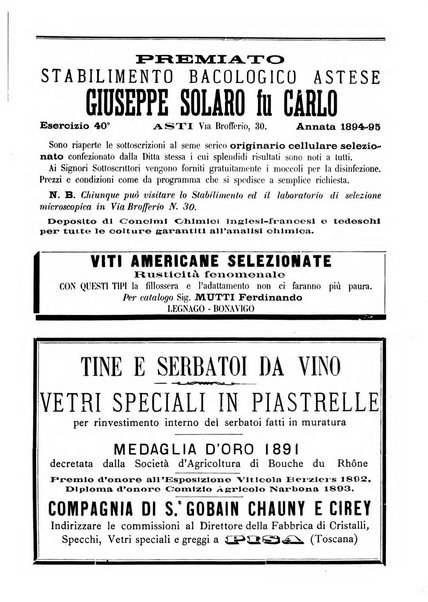 Giornale di agricoltura pratica organo ufficiale della Regia Stazione enologica sperimentale di Asti, della Regia Scuola di viticoltura, enologia e pomologia di Alba, della Regia Scuola agraria di Caluso e dei Comizi agrari di Asti e Alba