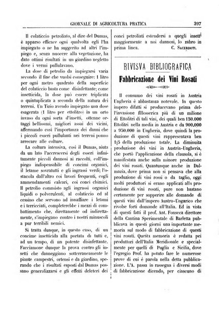 Giornale di agricoltura pratica organo ufficiale della Regia Stazione enologica sperimentale di Asti, della Regia Scuola di viticoltura, enologia e pomologia di Alba, della Regia Scuola agraria di Caluso e dei Comizi agrari di Asti e Alba