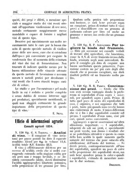 Giornale di agricoltura pratica organo ufficiale della Regia Stazione enologica sperimentale di Asti, della Regia Scuola di viticoltura, enologia e pomologia di Alba, della Regia Scuola agraria di Caluso e dei Comizi agrari di Asti e Alba