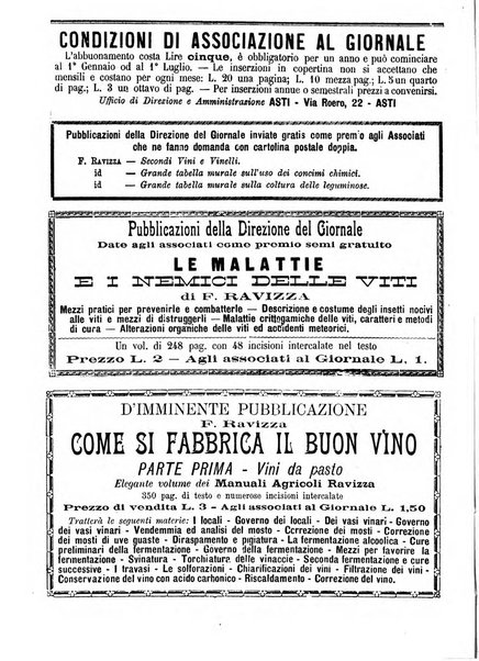 Giornale di agricoltura pratica organo ufficiale della Regia Stazione enologica sperimentale di Asti, della Regia Scuola di viticoltura, enologia e pomologia di Alba, della Regia Scuola agraria di Caluso e dei Comizi agrari di Asti e Alba