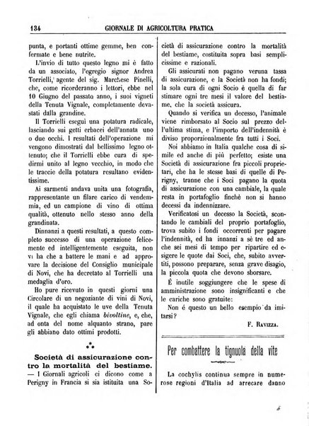 Giornale di agricoltura pratica organo ufficiale della Regia Stazione enologica sperimentale di Asti, della Regia Scuola di viticoltura, enologia e pomologia di Alba, della Regia Scuola agraria di Caluso e dei Comizi agrari di Asti e Alba