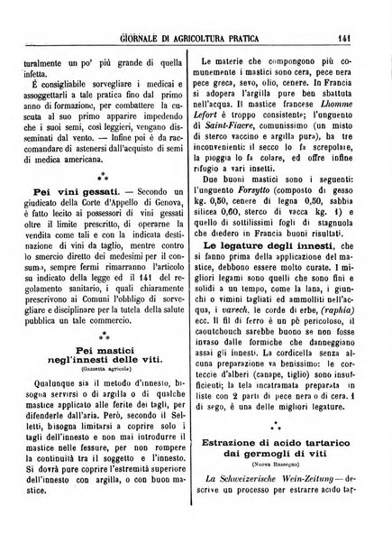 Giornale di agricoltura pratica organo ufficiale della Regia Stazione enologica sperimentale di Asti, della Regia Scuola di viticoltura, enologia e pomologia di Alba, della Regia Scuola agraria di Caluso e dei Comizi agrari di Asti e Alba