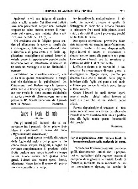 Giornale di agricoltura pratica organo ufficiale della Regia Stazione enologica sperimentale di Asti, della Regia Scuola di viticoltura, enologia e pomologia di Alba, della Regia Scuola agraria di Caluso e dei Comizi agrari di Asti e Alba