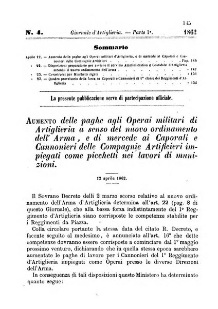 Giornale di artiglieria e genio. Parte 1., Ufficiale