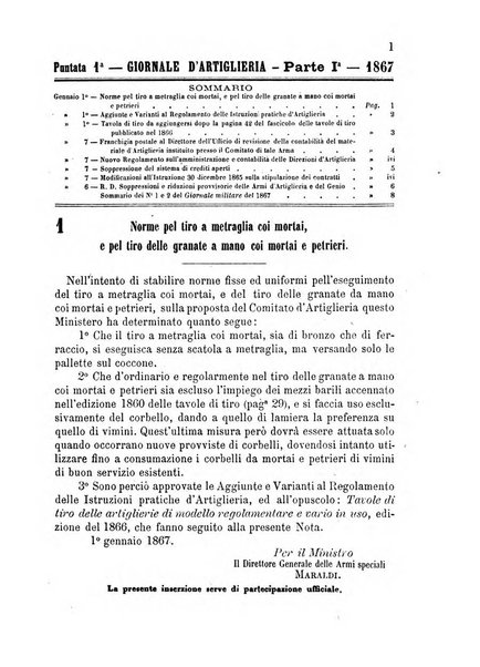 Giornale di artiglieria e genio. Parte 1., Ufficiale