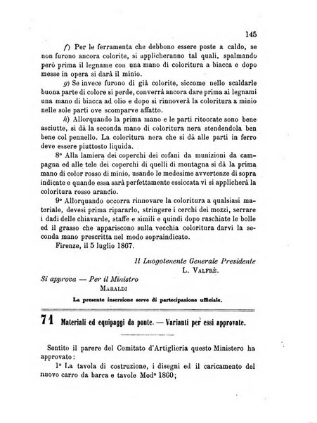 Giornale di artiglieria e genio. Parte 1., Ufficiale