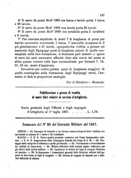 Giornale di artiglieria e genio. Parte 1., Ufficiale