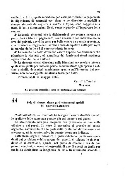 Giornale di artiglieria e genio. Parte 1., Ufficiale