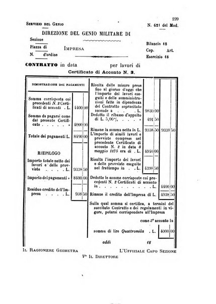 Giornale di artiglieria e genio. Parte 1., Ufficiale