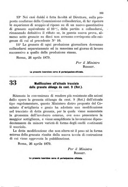 Giornale di artiglieria e genio. Parte 1., Ufficiale