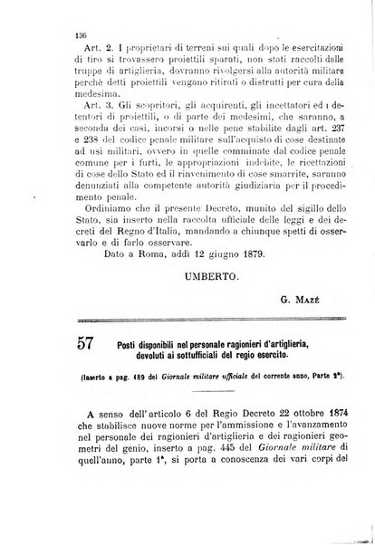 Giornale di artiglieria e genio. Parte 1., Ufficiale