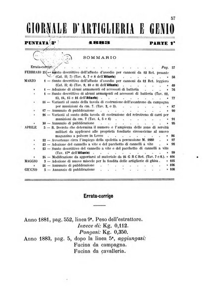 Giornale di artiglieria e genio. Parte 1., Ufficiale