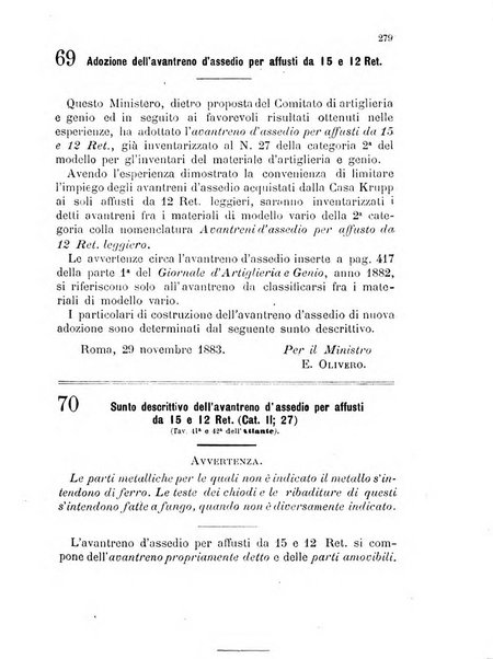 Giornale di artiglieria e genio. Parte 1., Ufficiale