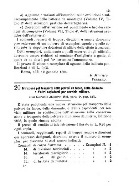 Giornale di artiglieria e genio. Parte 1., Ufficiale