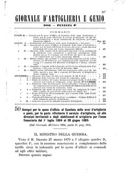 Giornale di artiglieria e genio. Parte 1., Ufficiale