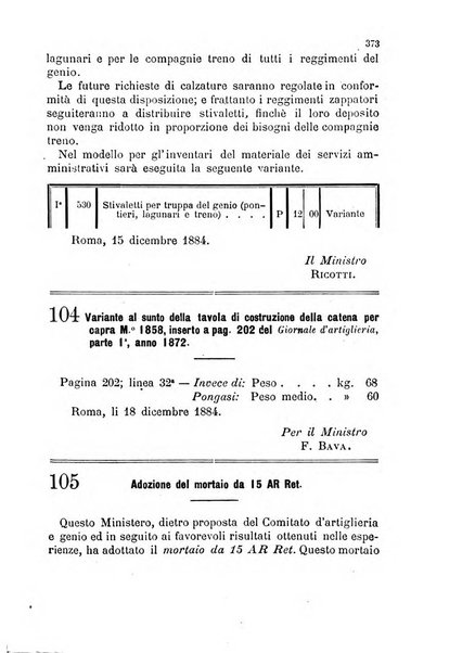 Giornale di artiglieria e genio. Parte 1., Ufficiale