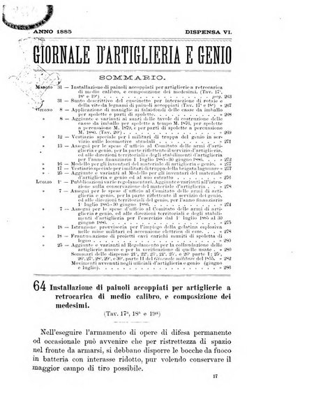 Giornale di artiglieria e genio. Parte 1., Ufficiale