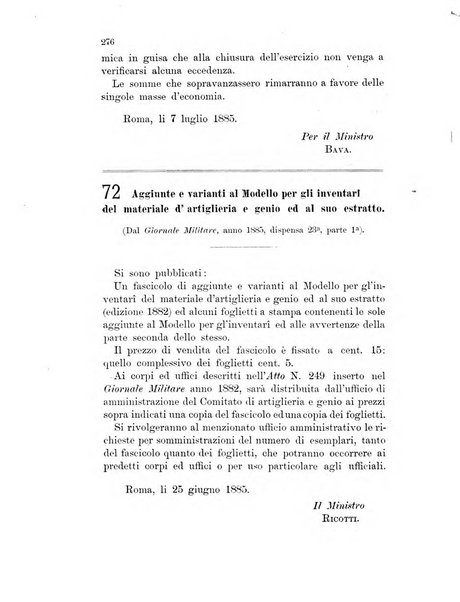 Giornale di artiglieria e genio. Parte 1., Ufficiale