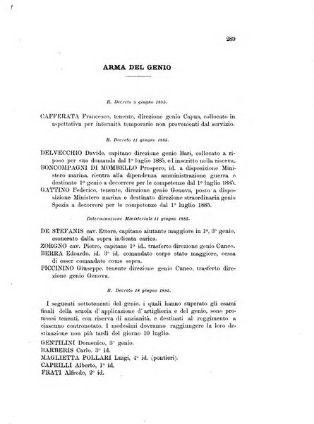 Giornale di artiglieria e genio. Parte 1., Ufficiale