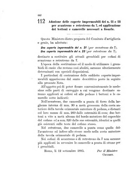 Giornale di artiglieria e genio. Parte 1., Ufficiale