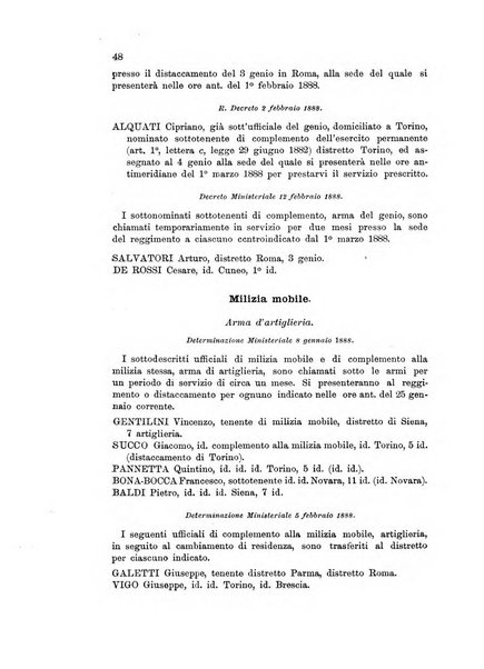 Giornale di artiglieria e genio. Parte 1., Ufficiale