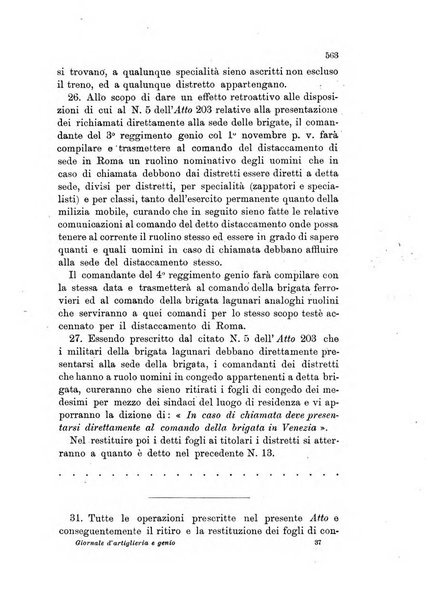 Giornale di artiglieria e genio. Parte 1., Ufficiale