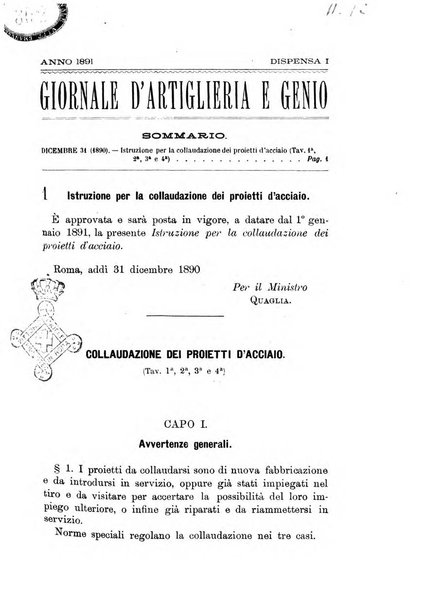 Giornale di artiglieria e genio. Parte 1., Ufficiale