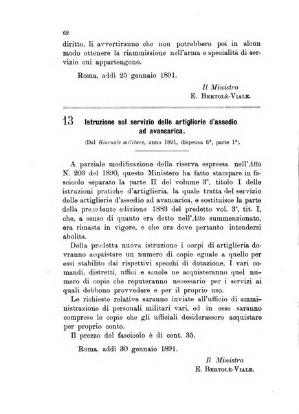 Giornale di artiglieria e genio. Parte 1., Ufficiale