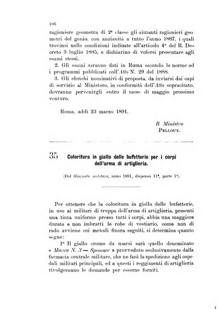 Giornale di artiglieria e genio. Parte 1., Ufficiale