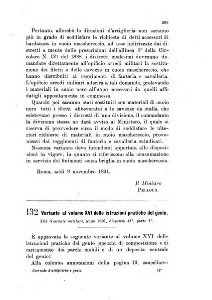 Giornale di artiglieria e genio. Parte 1., Ufficiale