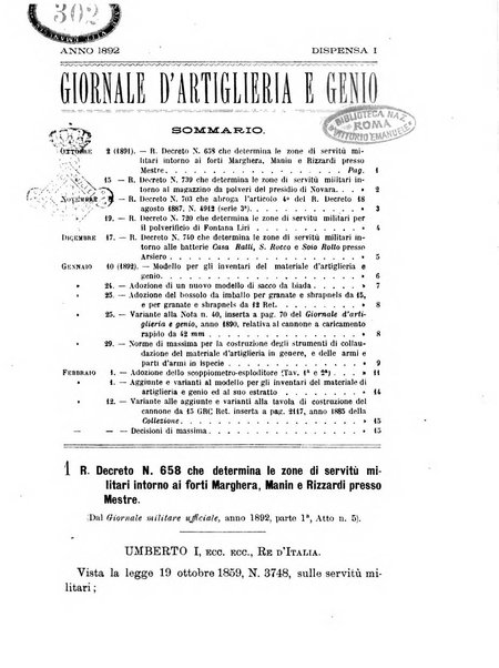 Giornale di artiglieria e genio. Parte 1., Ufficiale