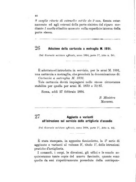 Giornale di artiglieria e genio. Parte 1., Ufficiale