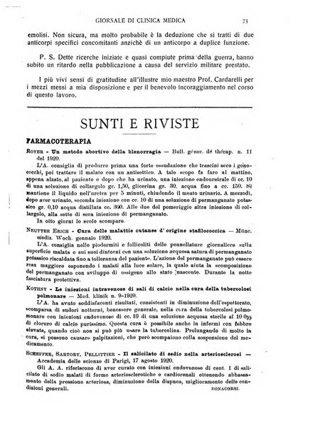 Giornale di clinica medica