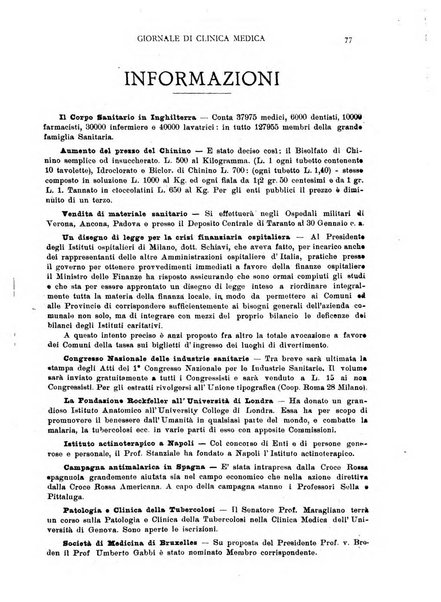 Giornale di clinica medica