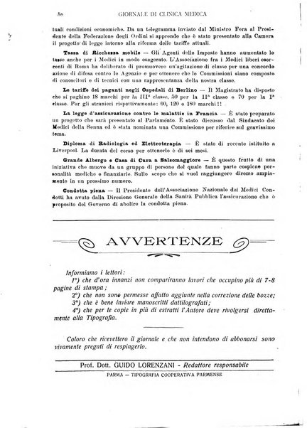 Giornale di clinica medica