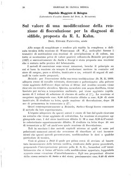 Giornale di clinica medica