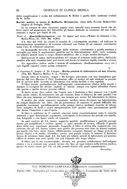 Giornale di clinica medica
