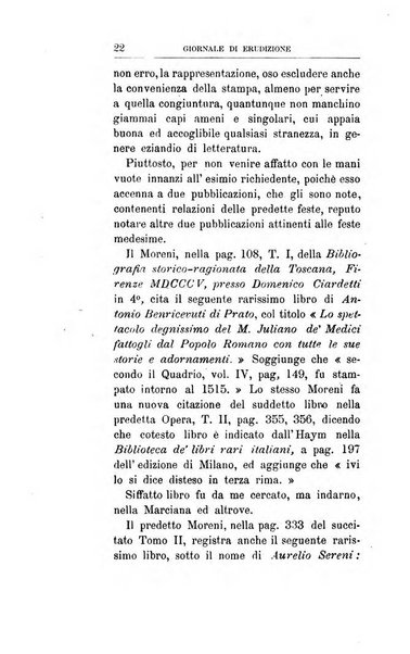 Giornale di erudizione corrispondenza letteraria, artistica e scientifica