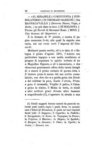 Giornale di erudizione corrispondenza letteraria, artistica e scientifica