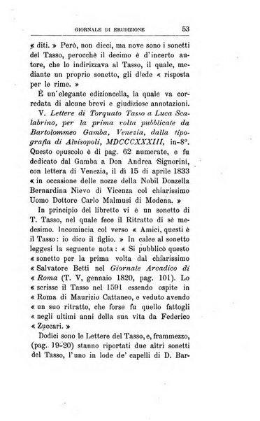 Giornale di erudizione corrispondenza letteraria, artistica e scientifica