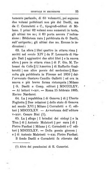 Giornale di erudizione corrispondenza letteraria, artistica e scientifica