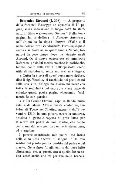 Giornale di erudizione corrispondenza letteraria, artistica e scientifica