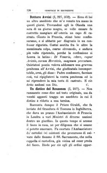 Giornale di erudizione corrispondenza letteraria, artistica e scientifica