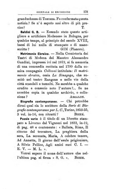 Giornale di erudizione corrispondenza letteraria, artistica e scientifica