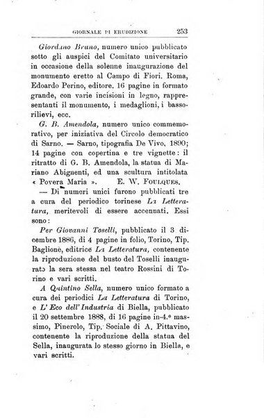 Giornale di erudizione corrispondenza letteraria, artistica e scientifica