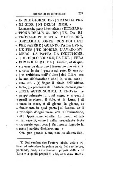 Giornale di erudizione corrispondenza letteraria, artistica e scientifica