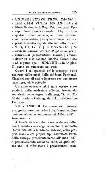 Giornale di erudizione corrispondenza letteraria, artistica e scientifica